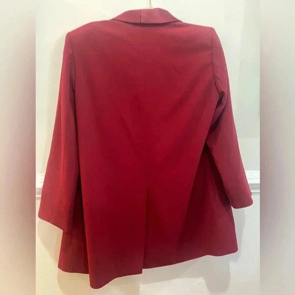 Alice + Olivia Red Satin Jacket Blazer Size M - Picture 9 of 15